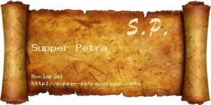 Supper Petra névjegykártya